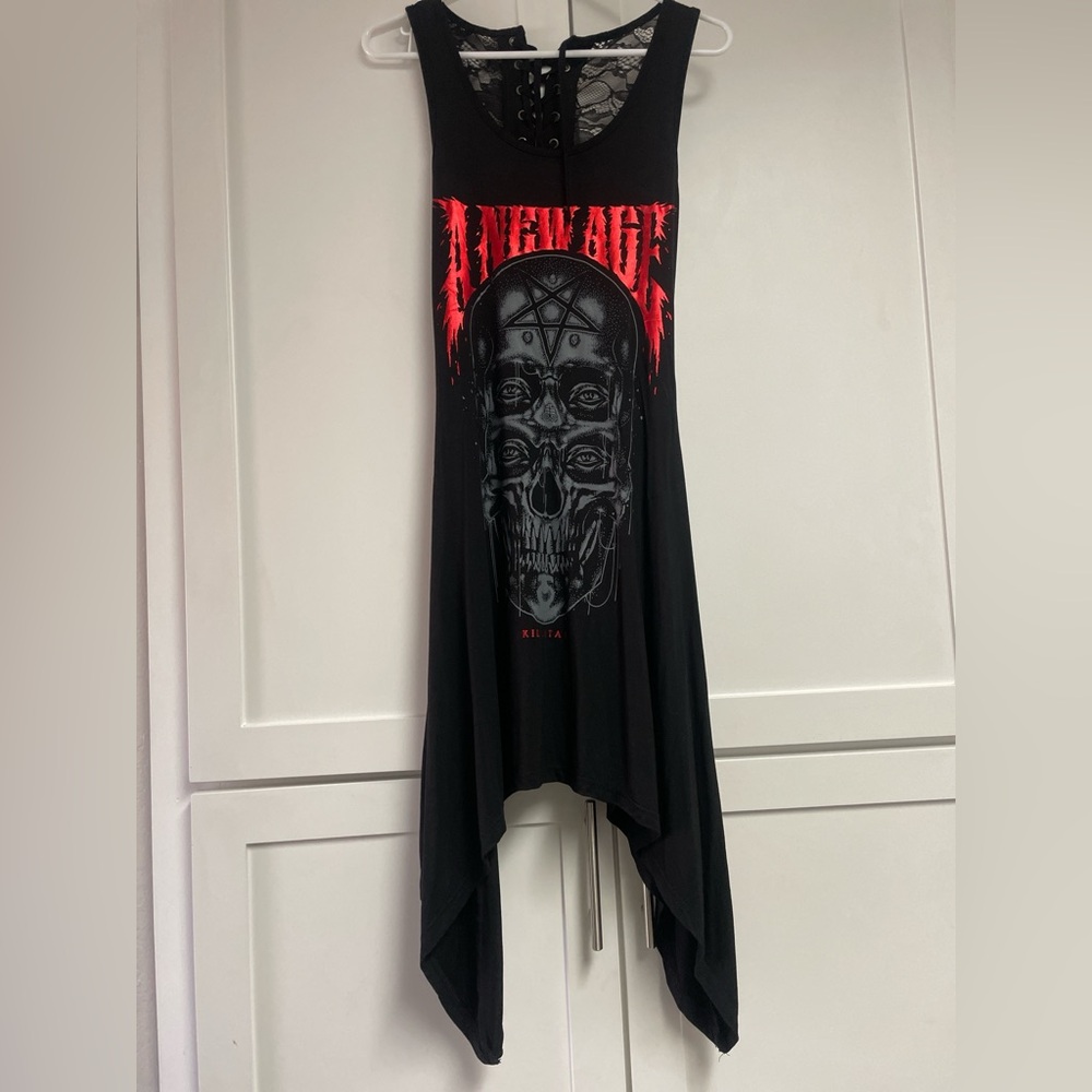 Killstar A New Age Sleeveless Graphic Dress